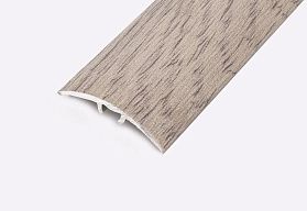 Порог (стык) Русский профиль разноуровневый ламинированный с дюб, 30*900 мм, Дуб сильверсайд